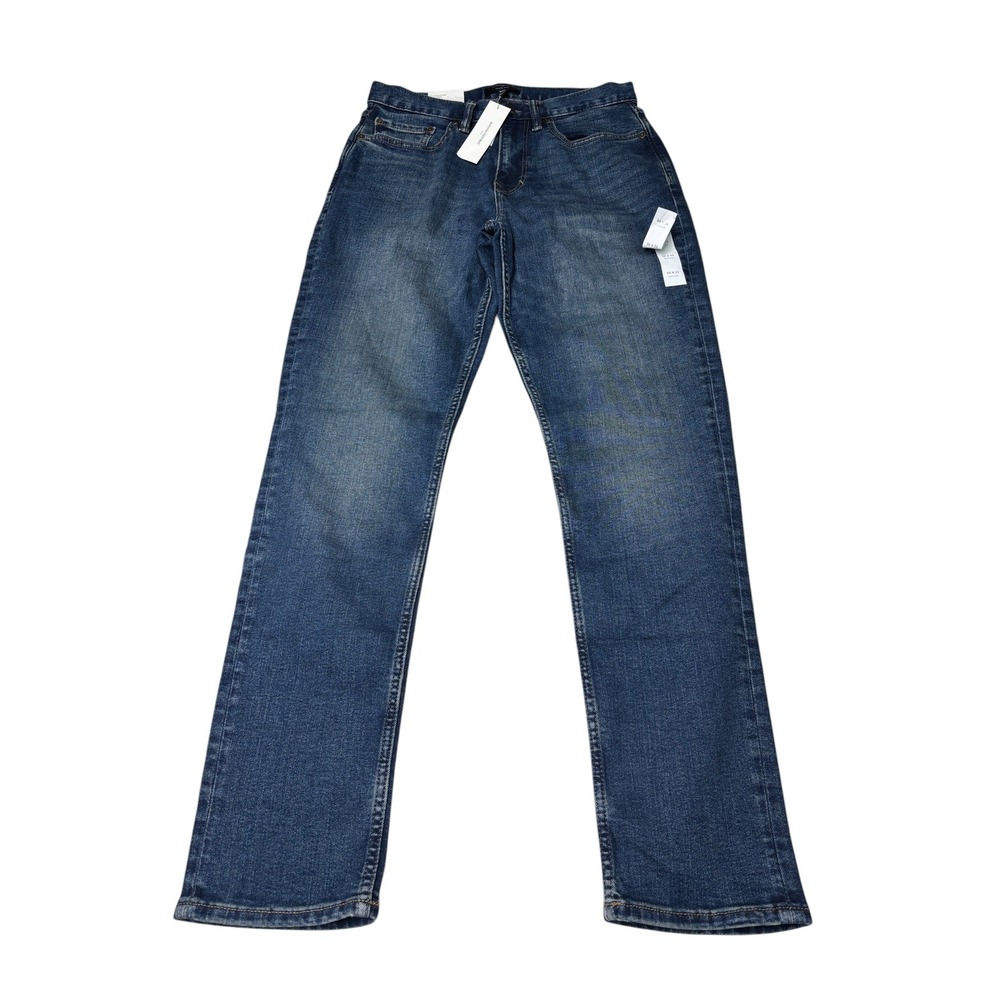 NWT Banana Republic Travel Slim Jeans Mens‎ 30x32 Medium Wash Blue Denim
